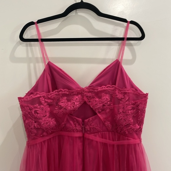 Azazie Layla Dress In Pink/Fuchsia Size A14 - Picture 5 of 16